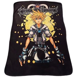 2012 GameStop Kids Kingdom Hearts Sora Final Form Fleece Blanket 44 X 62 Inches